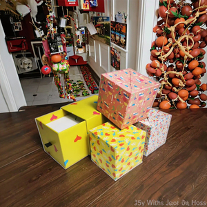 可折叠可回收磁性闭合跳跃弹跳五彩纸屑照片立方体惊喜爆炸弹跳立方体文件夹生日 - Product Image 3