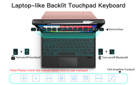 Nouveau clavier sans fil Bt avec pavé tactile pour Ipad Pro Air 10.2 10.5 10.9 11 12.9 pouces clavier anglais arabe