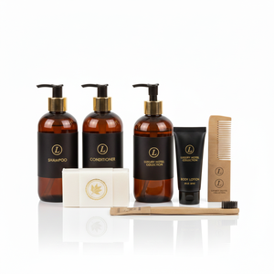 Colección de Artículos de Aseo Hoteles de Lujo OEM USA, Set de Productos Hidratantes Ecológicos de Bambú, Amenidades para Huéspedes - Product Image 3