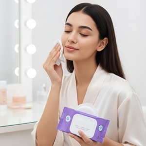 Non-woven Women's Beauty Wet Wipes Face Cleansing Makeup Wipes Wholesale for Skin Care - Product Image 2