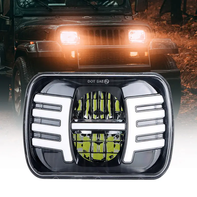 Auto Headlights Parts Wholesale High/low Beam Offroad Truck Light 5x7 Inch  Square Led Headlight For Jeep Wrangler Yj Cherokee Xj - Buy Offroad Truck Auto  Headlights Parts Wholesale,High/low Beam Offroad Truck Headlights,5x7