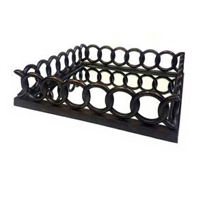 Vajilla para el hogar de calidad estándar, decoración de mesa, bandeja de servicio de metal y vidrio para cocina, catering usado - Product Image 1