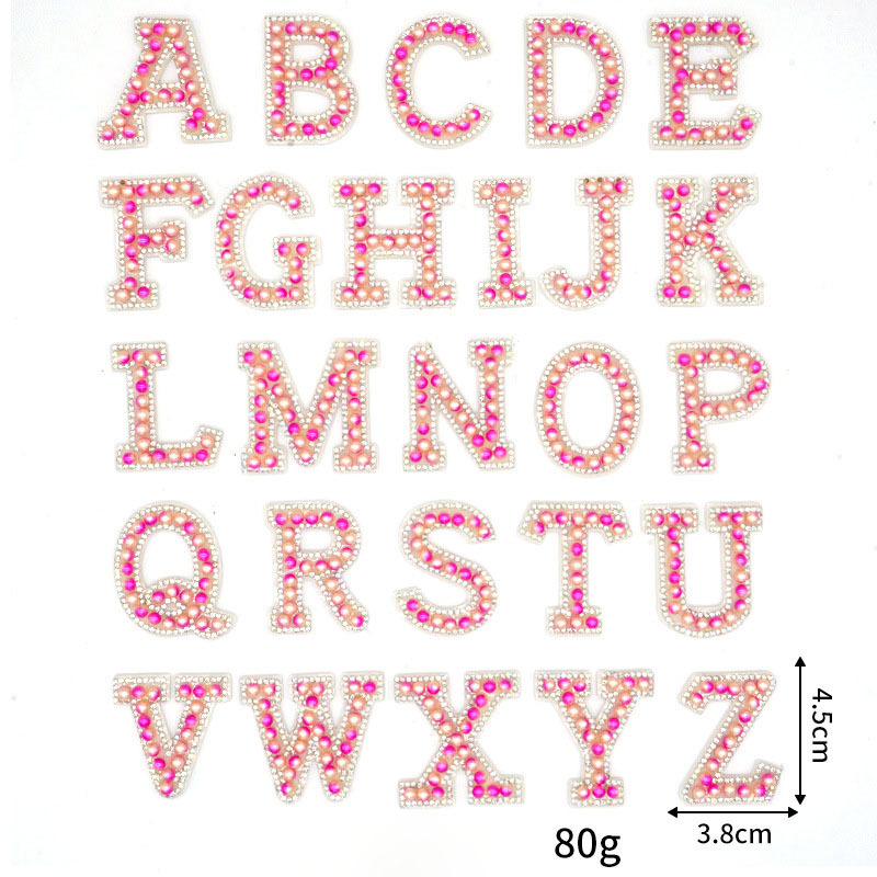 26 lettres-rose rouge orange couleur