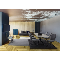 Vente en gros de meubles de salon de table extensible en céramique moderne et élégante table croisée en acier
