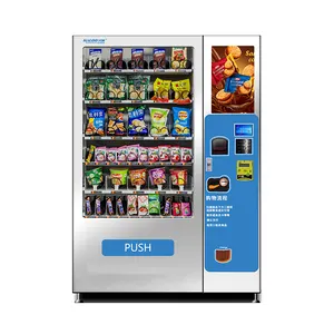 Máquina de venda de chocolate e máquina de venda de lanche com refrigerador frio