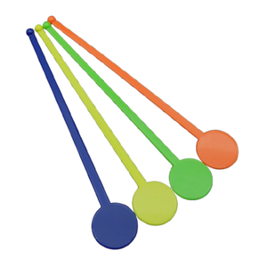 Venta al por mayor Bar Fiesta blanco negro naranja rojo 8 pulgadas cóctel Swizzle Sticks plástico café whisky bebida agitador - Product Image 2