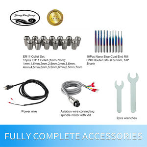 Oferta Especial: Motor de Husillo CNC Redondo Refrigerado por Aire ER11 de 1.5KW y 65mm, 110V/220V BT30 con Kits VFD para Máquina de Grabado y Router - Product Image 2