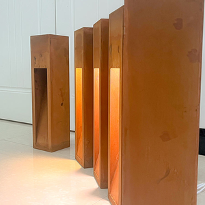 Lámpara de Jardín de Acero Corten para Exteriores, Lámpara de Poste Impermeable - Product Image 3