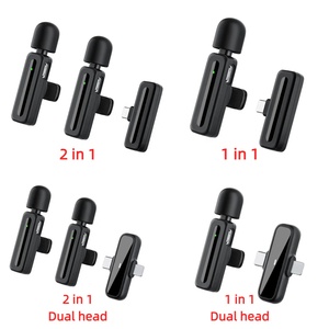 Xu Hướng Mới Vlog Ghi Âm Giọng Nói Clip 1 Trong 1 Mic Podcast Studio Thiết Bị 2 Trong 1 Lavalier Di Động Không Dây Ve Áo <span class=keywords><strong>Microphone</strong></span> - Product Image 1