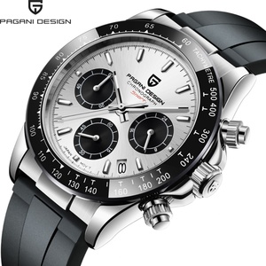 นาฬิกา Pagani Design รุ่น 1664 สายยาง OEM ควอตซ์ โครโนกราฟ ระบบจักรกลญี่ปุ่น กันน้ำ 5ATM ตัวเรือนสแตนเลส - Product Image 3