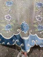 Vente de liquidation en usine broderie tissu de rideau en velours de bonne qualité pour la vente en gros