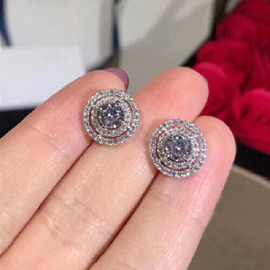 Orecchini a Perno Geometrici Eleganti, Gioielli per Orecchie dal Look Raffinato e Scintillante per Donne, Accessorio Chic per Feste, Uso Quotidiano e Regalo - Product Image 1