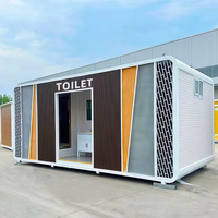 Toilettes publiques intégrées de luxe, écologiques et haut de gamme, modèle métallique, pour usage extérieur, de la zone scénique de Jiaxin