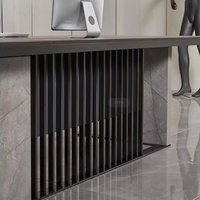 WESOME Foshan Mobilier de bureau de haute qualité en bois massif de luxe moderne pour la direction Table de direction en forme de L avec tiroir