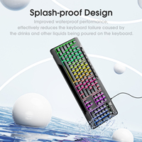 Clavier de jeu filaire ONIKUMA G32 RGB, anti-ghosting sur toutes les touches, touches mates, rétroéclairage USB pour PC, ordinateur portable, joueur