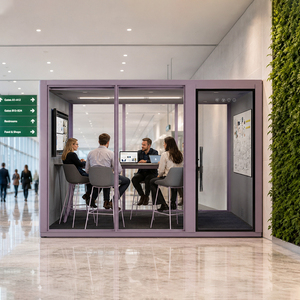 Salle de réunion acoustique Vestael pour huit personnes, idéale pour les formations et les discussions professionnelles - Product Image 4