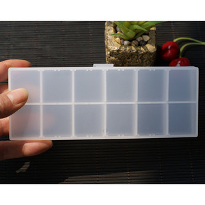 <b>12</b> Compartment Plastic Medicine Storage Box White Large Capacity Pill Organizer Case For Weekly Use - Product Image 1