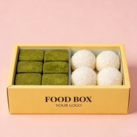 Emballage alimentaire personnalisé pour la restauration, boîte en papier pour le thé de l'après-midi, boîte à bonbons, impression à l'encre de soja, boîte à dessert pour chocolat et biscuits avec séparateur