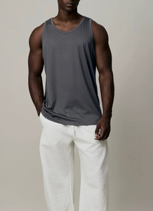 Camiseta sin Mangas para Hombre, Transpirable, de Secado Rápido, Chaleco de Poliéster, Corte Regular, para Gimnasio, Verano, Color Sólido, Ropa Deportiva - Product Image 3