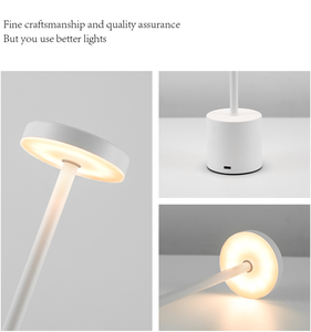 Luminária Noturna LED Portátil USB Recarregável com Toque, Regulável Sem Degraus, Minimalista de Metal para Decoração de Quarto e Casa - Product Image 4