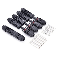 Connecteurs solaires 8AWG étanches IP68 1500V 70A, fiche solide, borne en cuivre étamé noire pour câble de panneau solaire photovoltaïque 10mm²