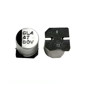 ตัวแทนจำหน่ายอย่างเป็นทางการ CGL025M101F10PE50V00A ตัวเก็บประจุอลูมิเนียม 100 ยูเอฟ 20% 25V แบบติดตั้งบนพื้นผิว SMD - Product Image 1