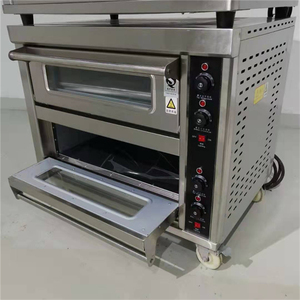 Horno de gas de dos pisos y dos bandejas para fábrica de alimentos, panadería, nuevo, con garantía remota de un año, automático - Product Image 2