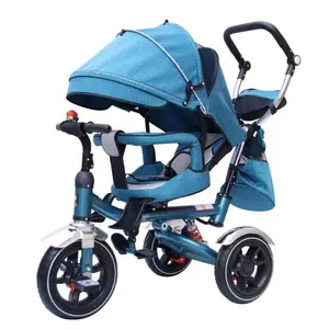 Nuovo tipo di bambino luxus triciclo deluxe trike con EN71/regalo dei capretti del bambino migliore trike per 1 anno di età/ 4in1 triciclo per bambini estesa