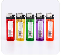 Briquet à gaz jetable électrique classique en plastique transparent, simple et polyvalent, idéal pour les cadeaux et l'utilisation en extérieur (cigares)