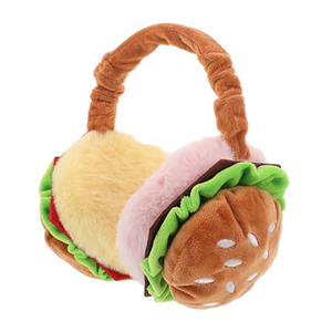Mignon Hamburger <span class=keywords><strong>cache</strong></span>-oreilles dessin animé enfants hiver pliable thermique moelleux <span class=keywords><strong>oreille</strong></span> couverture <span class=keywords><strong>bandeau</strong></span> pour les activités de plein air - Product Image 1