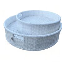 Plateau flottant de luxe léger pleine grandeur pour mobilier d'extérieur, panier à fruits en rotin en forme de cœur pour gîtes, hôtels et stations balnéaires