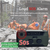 Radio de Emergencia Directo de Fábrica con Puerto Tipo-C, Alarma SOS de Alta Capacidad, Linterna, Equipo de Supervivencia Portátil