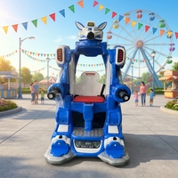 Leduole LT-5 Robot Électrique Intelligent Commercial d'Extérieur/Intérieur pour Enfants, avec Fonction de Conduite et de Marche, Radar Anti-Collision et Musique