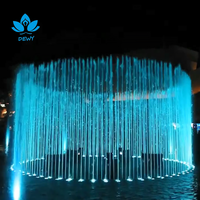Fontaine extérieure commerciale de haute qualité en acier inoxydable DEWY au design moderne avec rideau d'eau programmable pour hôtels