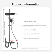 Meilleure vente en stock : Ensemble de douche thermostatique à touches piano, 4 modes, 4 sorties, jet doux, chromé – Le favori d'Europe et d'Amérique