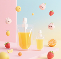 Logo personnalisé Poche debout transparente pour bec verseur Récipient alimentaire pour boisson liquide pour eau jus boisson-Sacs en plastique