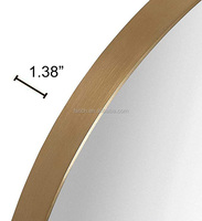 Miroirs muraux ronds noirs extra larges de 60 cm et 80 cm pour salle de bain moderne, commande en gros pour projets hôteliers