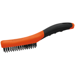 KENDO Brosse à main industrielle de 250 mm avec manche en bois fil d'acier et poils pour le nettoyage et la peinture - Product Image 1
