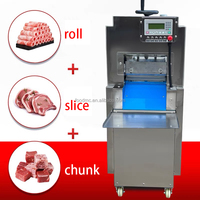 Machine de découpe automatique haute performance pour la transformation de viande congelée commerciale : découpe en tranches et en dés de bœuf et de mouton pour kebab