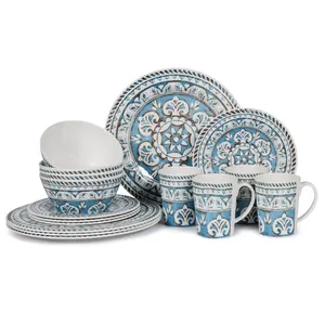 16pcs set home goods table ware dinnerware sets, dinning breakfast melamine dinner ware dinnerware