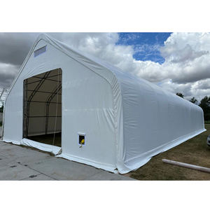Tente portable à double structure en acier avec couverture en PVC, abri de stockage extérieur imperméable, garage métallique pour véhicules et équipements - Product Image 5