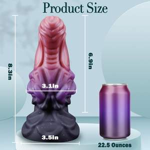 Dicker Fantasy-Tierdrachen-Dildo Großer Analplug Monster-Knoten Alien-Analpenis mit Saugnapf Weiches Silikon-Sexspielzeug - Product Image 2