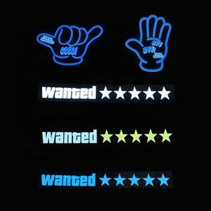 زينة السيارات ملصق سيارة كهربائي يتوهج في الظلام أدى تضيء 5 نجوم مطلوب ملصقا أدى مطلوب نافذة السيارة ملصقا - Product Image 2