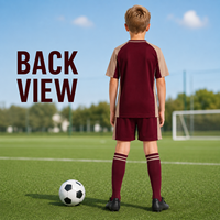 Ensemble de maillot et short de football personnalisés pour jeunes, col en V, uniforme de sublimation pour l'entraînement de football junior et les compétitions de club