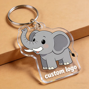 Cadre photo rond transparent personnalisé en acrylique avec porte-clés en métal DIY, pendentif porte-clés en plastique pour cadeau promotionnel - Product Image 2