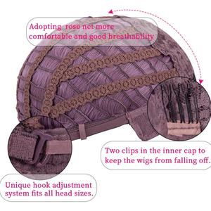 Perruque à couverture complète naturelle et courte pour femmes, chapeau de simulation de frange à air souple avec impression à volants ondulés, Chine continentale - Product Image 4