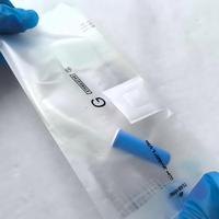 Pochette en plastique HDPE sur mesure avec patch autocollant de qualité médicale pour l'emballage des aiguilles de prélèvement sanguin