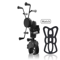 Support de tablette universel bras X de 9cm avec petite ou grande base à bille robuste pour moto, VTT/UTV, vélo