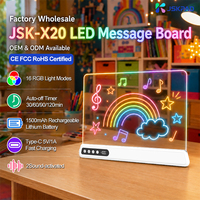 Tableau de Dessin LED à Batterie Rechargeable avec 7+7 Modes d'Éclairage et Minuteur 4 Vitesses, Vente en Gros Directe Usine, Tendance Actuelle