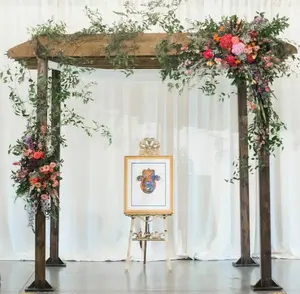 DKB Designed Artificial Wedding Floral Arch Swag Flower Covered Chuppah For Wedding Events Decoration Winter Fall Style